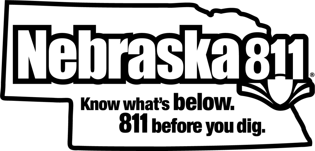 An image of the new Nebraska811 digital logo in black