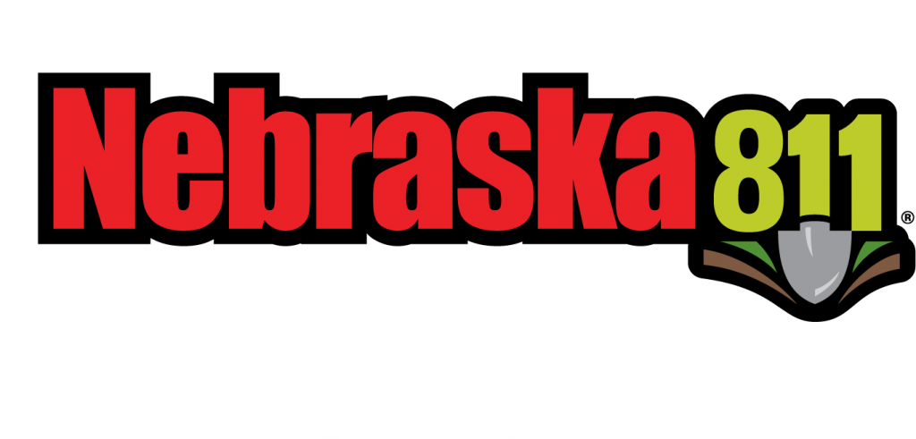 An image of the new Nebraska811 digital logo inversed